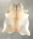 Grey with Beige X-Large Brazilian Cowhide Rug 7'1"H x 6'6"W #A49621 by Hudson Hides