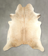 Beige XX-Large Brazilian Cowhide Rug 7'6"H x 7'3"W #A49625 by Hudson Hides