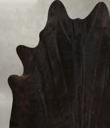 Solid Black XX-Large Brazilian Cowhide Rug 7'6"H x 6'11"W #A49637 by Hudson Hides
