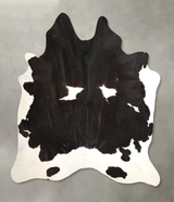 Black and White X-Large Brazilian Cowhide Rug 7'3"H x 6'8"W #A49645 by Hudson Hides