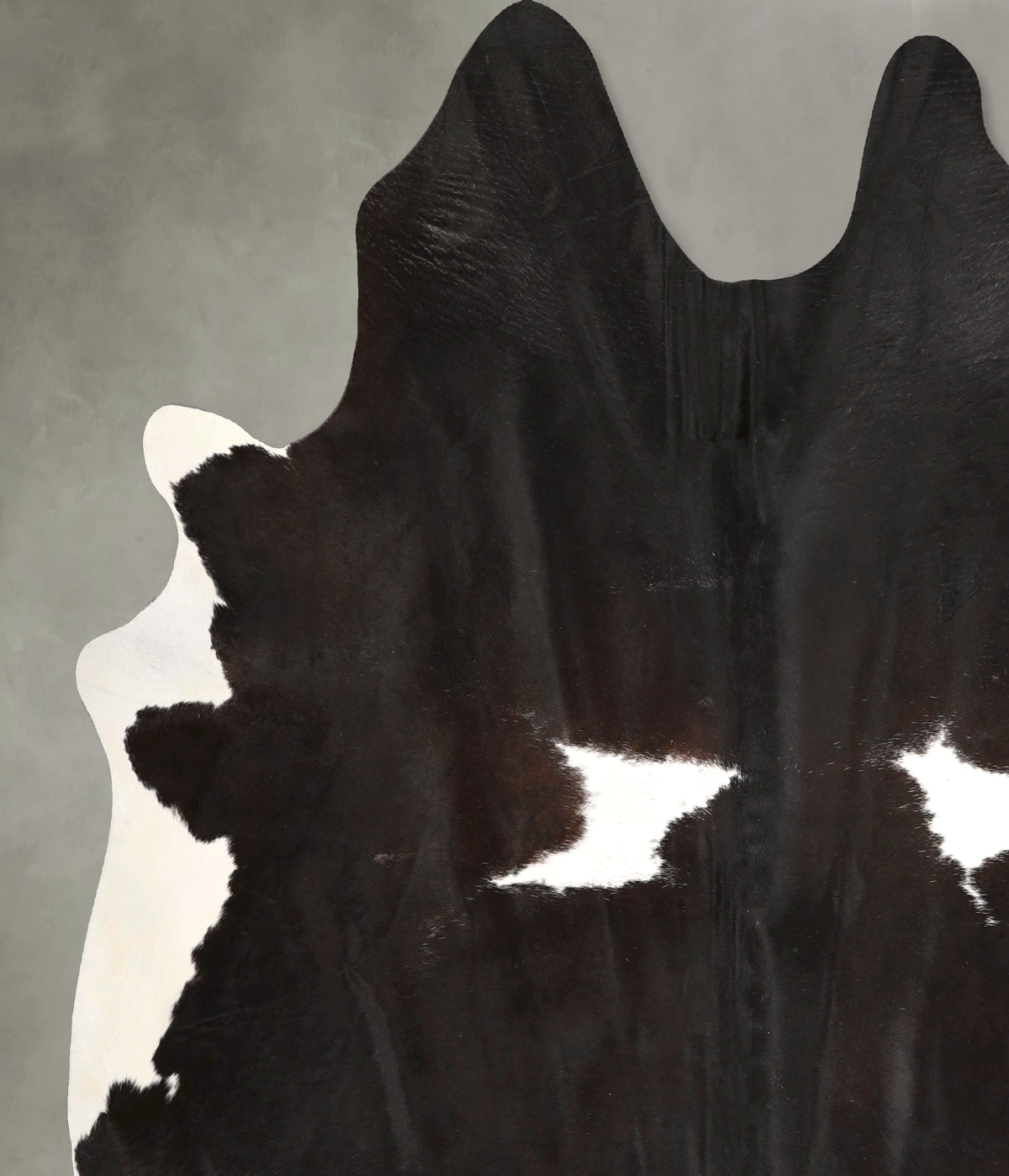 Black and White X-Large Brazilian Cowhide Rug 7'3"H x 6'8"W #A49645 by Hudson Hides