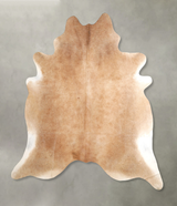 Beige XX-Large Brazilian Cowhide Rug 8'1"H x 7'3"W #A49653 by Hudson Hides