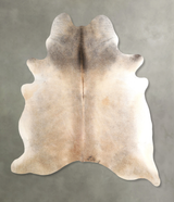 Grey with Beige XX-Large Brazilian Cowhide Rug 7'7"H x 6'9"W #A49656 by Hudson Hides