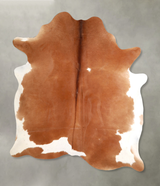Brown and White X-Large Brazilian Cowhide Rug 7'4"H x 5'10"W #A49660 by Hudson Hides