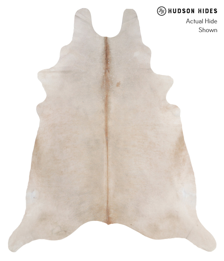 Beige XX-Large Brazilian Cowhide Rug 8'2"H x 7'0"W #A4967 by Hudson Hides