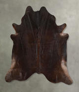 Chocolate X-Large Brazilian Cowhide Rug 6'11"H x 6'9"W #A49672 by Hudson Hides