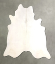 Solid White X-Large Brazilian Cowhide Rug 6'9"H x 7'2"W #A49674 by Hudson Hides