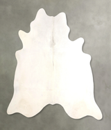 Solid White X-Large Brazilian Cowhide Rug 6'9"H x 7'2"W #A49674 by Hudson Hides