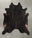 Solid Black XX-Large Brazilian Cowhide Rug 7'9"H x 7'2"W #A49681 by Hudson Hides