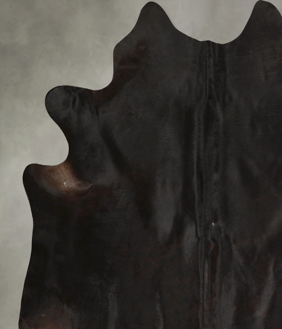 Solid Black XX-Large Brazilian Cowhide Rug 7'9"H x 7'2"W #A49681 by Hudson Hides