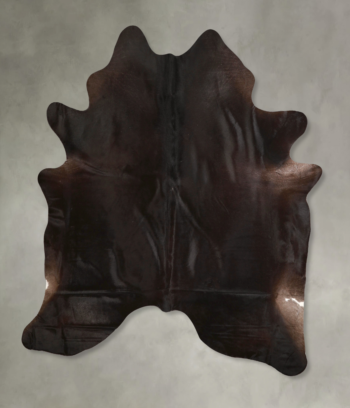 Solid Black Cowhide Rug #A49693