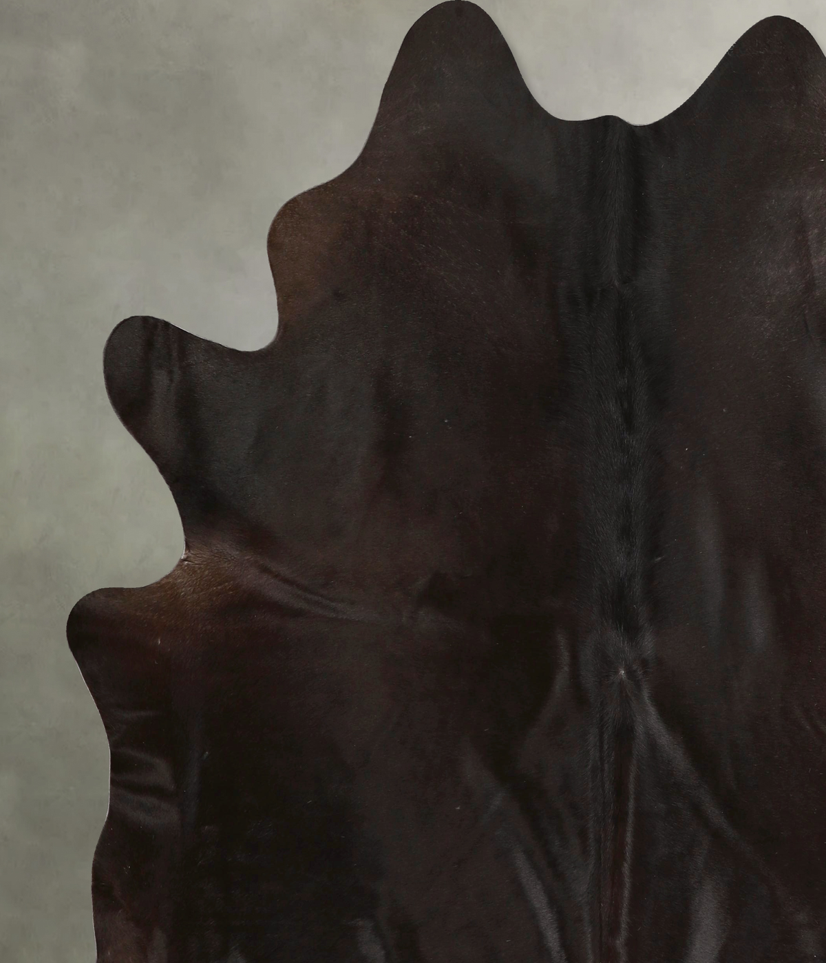 Solid Black Cowhide Rug #A49693