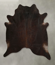 Dark Brindle XX-Large Brazilian Cowhide Rug 7'8"H x 7'1"W #A49715 by Hudson Hides
