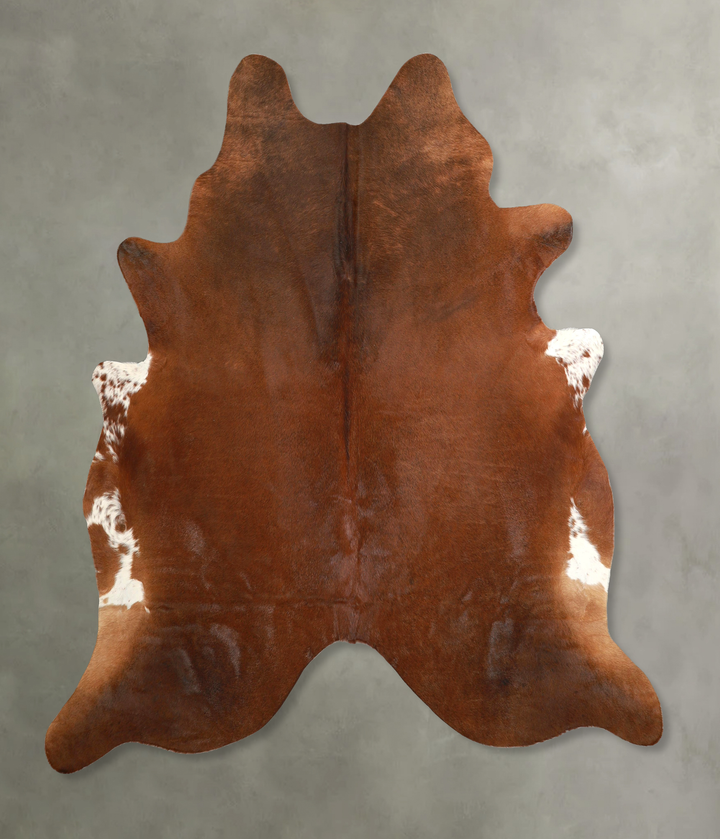 Solid Brown X-Large Brazilian Cowhide Rug 7'0"H x 6'8"W #A49727 by Hudson Hides