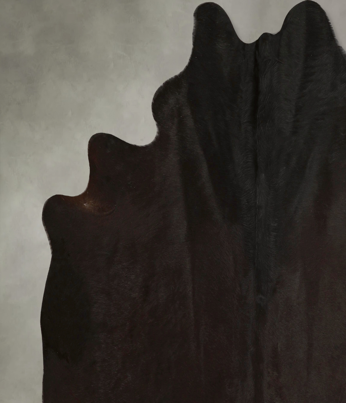 Solid Black XX-Large Brazilian Cowhide Rug 7'2"H x 7'2"W #A49731 by Hudson Hides