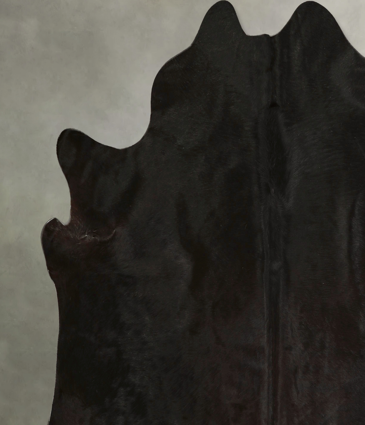 Solid Black XX-Large Brazilian Cowhide Rug 7'9"H x 7'7"W #A49732 by Hudson Hides