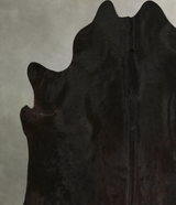 Solid Black XX-Large Brazilian Cowhide Rug 7'9"H x 7'7"W #A49732 by Hudson Hides