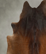 Chocolate XX-Large Brazilian Cowhide Rug 7'4"H x 6'11"W #A49733 by Hudson Hides