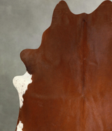 Solid Brown X-Large Brazilian Cowhide Rug 7'3"H x 6'11"W #A49737 by Hudson Hides