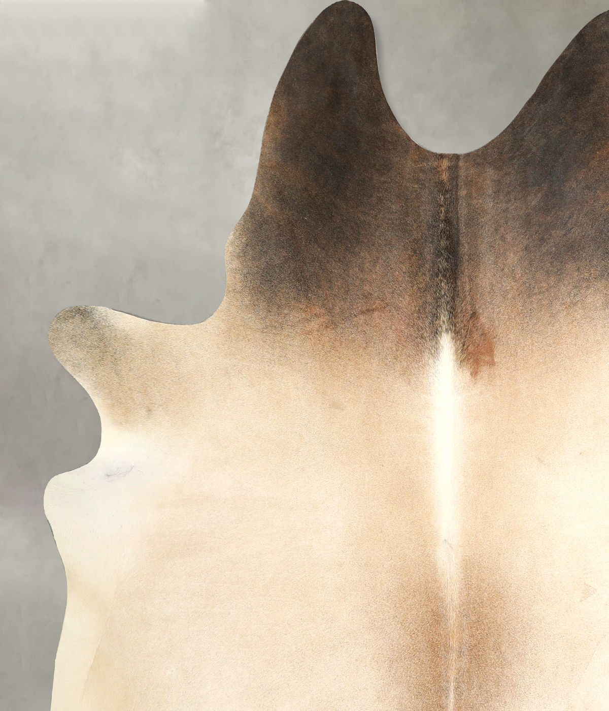 Grey with Beige X-Large Brazilian Cowhide Rug 7'4"H x 6'6"W #A49739 by Hudson Hides
