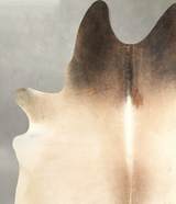 Grey with Beige X-Large Brazilian Cowhide Rug 7'4"H x 6'6"W #A49739 by Hudson Hides