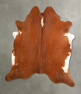 Brown and White Regular X-Large Brazilian Cowhide Rug 6'11"H x 6'4"W #A49746 by Hudson Hides
