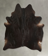 Solid Black X-Large Brazilian Cowhide Rug 7'6"H x 6'6"W #A49751 by Hudson Hides