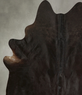 Solid Black X-Large Brazilian Cowhide Rug 7'6"H x 6'6"W #A49751 by Hudson Hides