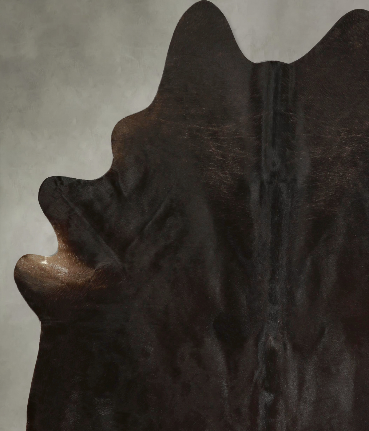Solid Black Cowhide Rug #A49751
