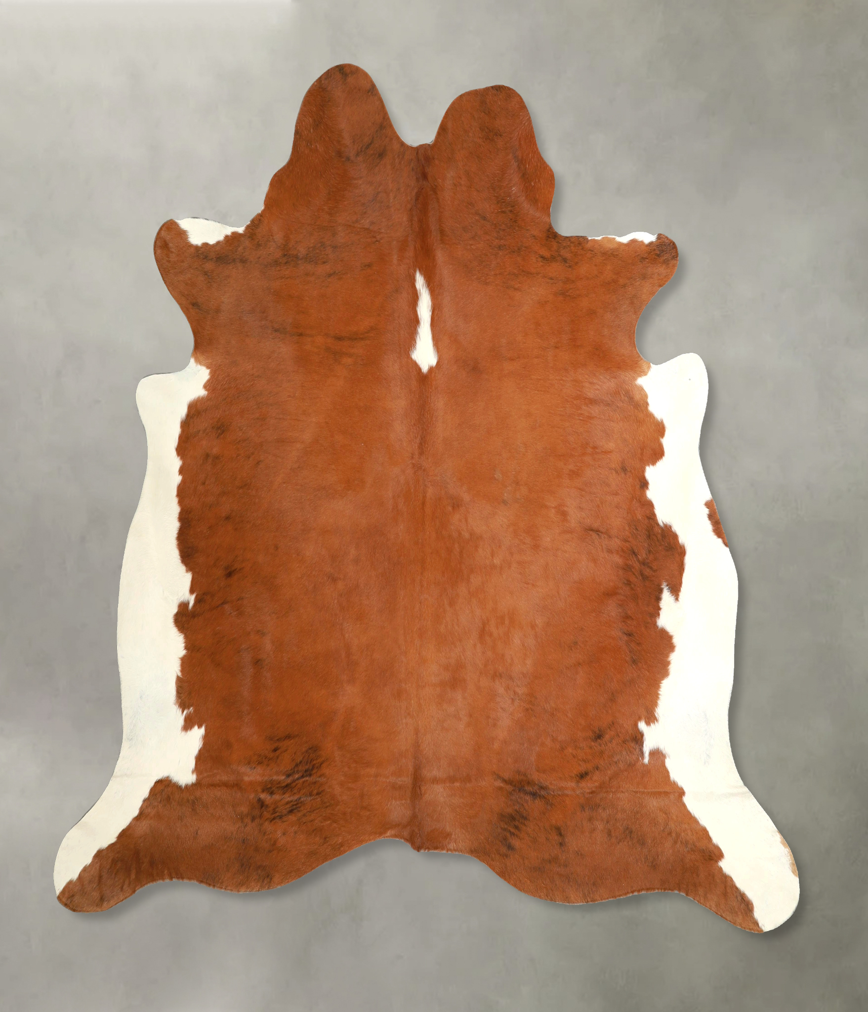 Brown and White Regular Cowhide Rug #A49752