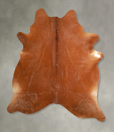 Solid Brown X-Large Brazilian Cowhide Rug 7'6"H x 6'6"W #A49757 by Hudson Hides