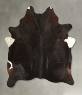 Solid Black X-Large Brazilian Cowhide Rug 6'11"H x 6'1"W #A49760 by Hudson Hides