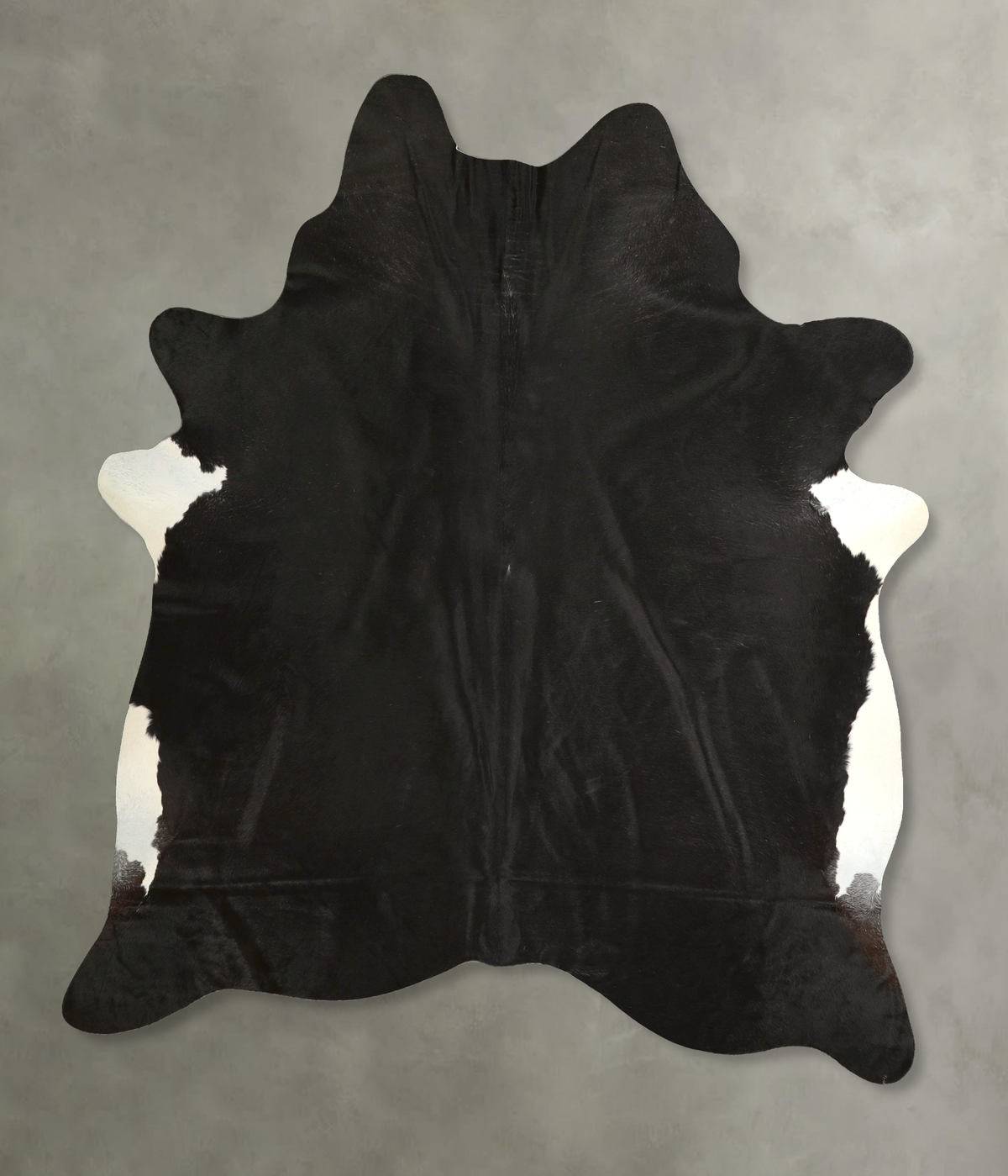 Solid Black Cowhide Rug #A49761