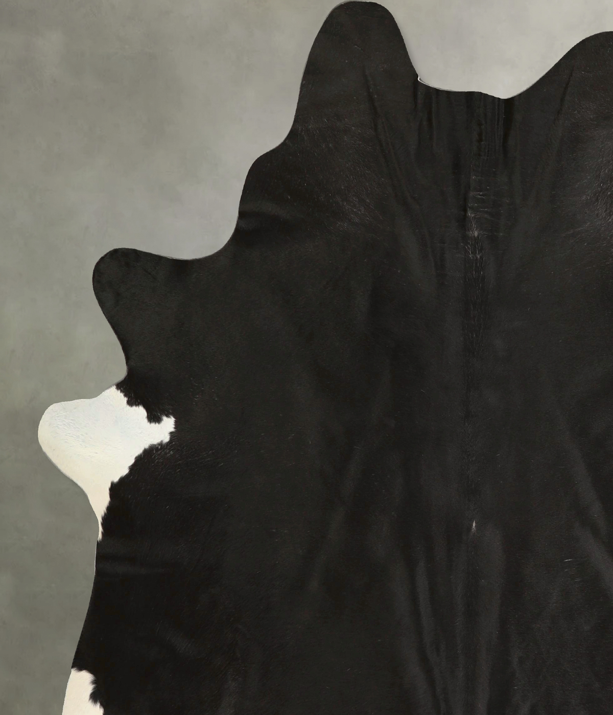Solid Black Cowhide Rug #A49761