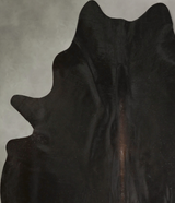 Solid Black X-Large Brazilian Cowhide Rug 6'10"H x 6'5"W #A49767 by Hudson Hides