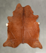 Solid Brown X-Large Brazilian Cowhide Rug 7'5"H x 6'8"W #A49771 by Hudson Hides