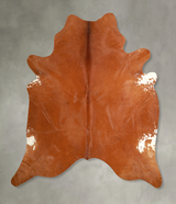 Solid Brown X-Large Brazilian Cowhide Rug 7'3"H x 6'9"W #A49775 by Hudson Hides