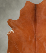 Solid Brown X-Large Brazilian Cowhide Rug 7'3"H x 6'9"W #A49775 by Hudson Hides