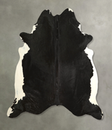 Black and White XX-Large Brazilian Cowhide Rug 7'10"H x 7'1"W #A49790 by Hudson Hides
