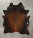 Chocolate X-Large Brazilian Cowhide Rug 7'4"H x 6'4"W #A49793 by Hudson Hides