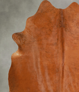Solid Brown X-Large Brazilian Cowhide Rug 7'0"H x 6'2"W #A49800 by Hudson Hides