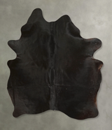 Solid Black X-Large Brazilian Cowhide Rug 7'4"H x 5'7"W #A49813 by Hudson Hides