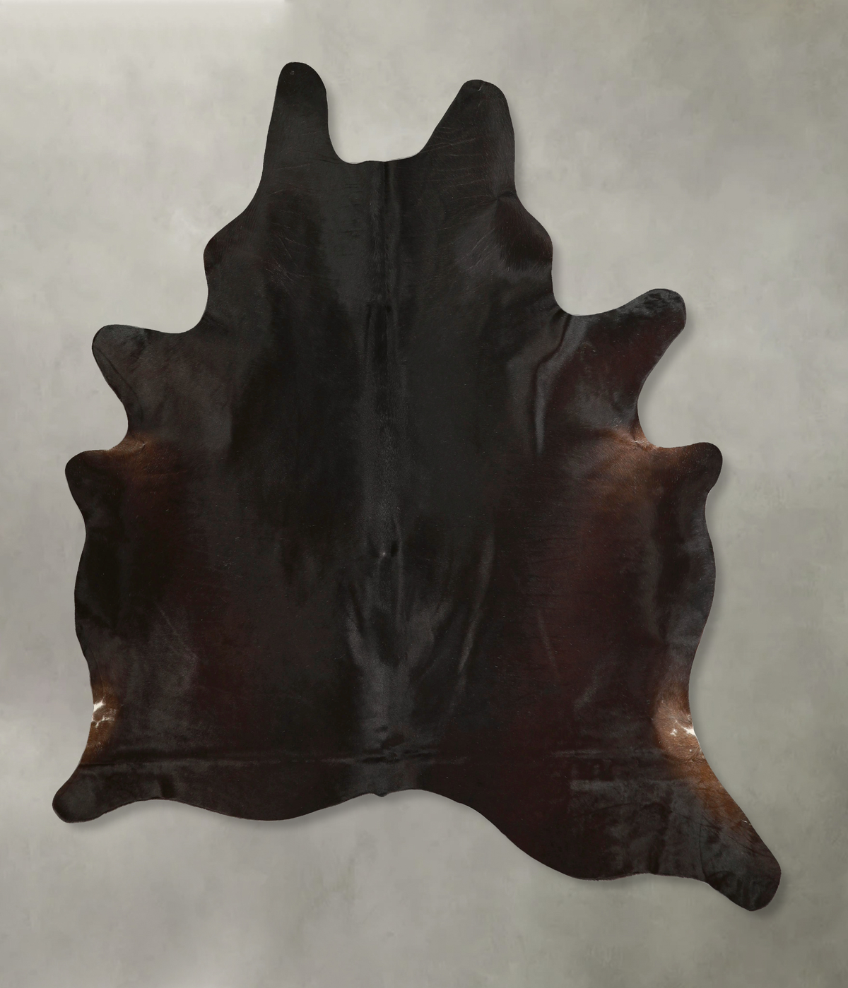 Solid Black Cowhide Rug #A49835