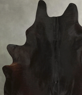 Solid Black XX-Large Brazilian Cowhide Rug 7'11"H x 6'10"W #A49835 by Hudson Hides
