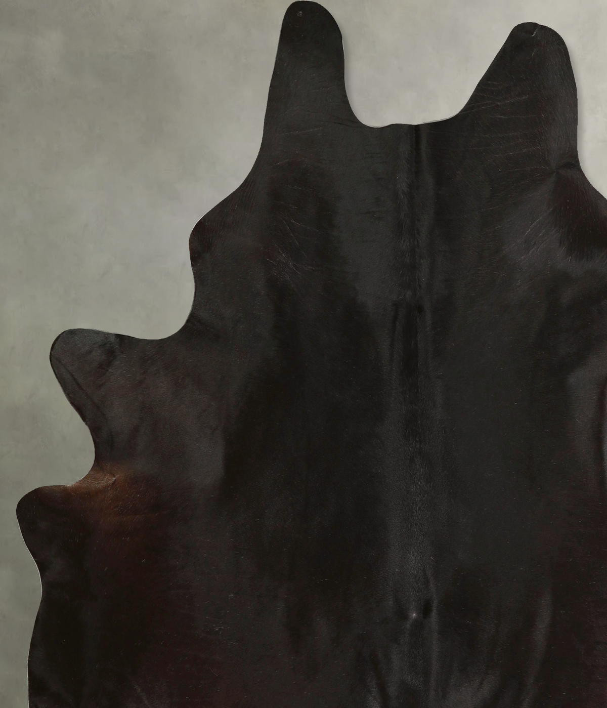 Solid Black Cowhide Rug #A49835