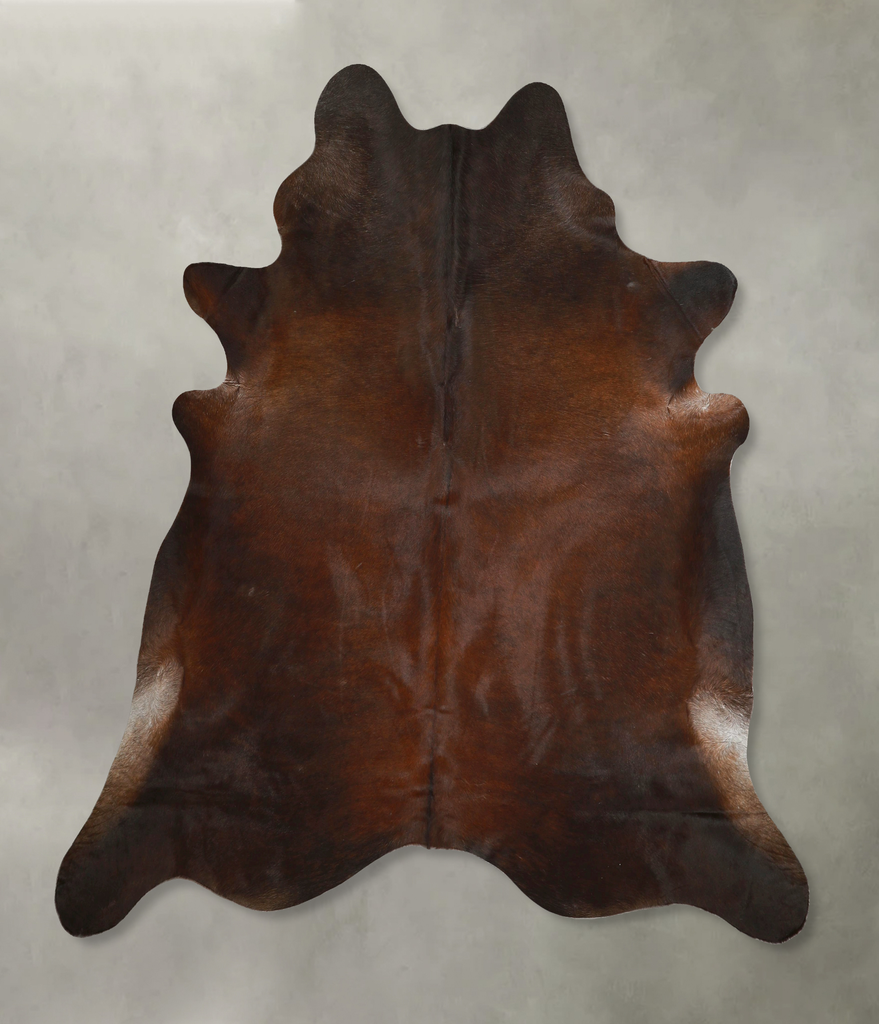 Chocolate XX-Large Brazilian Cowhide Rug 7'7"H x 6'9"W #A49839 by Hudson Hides