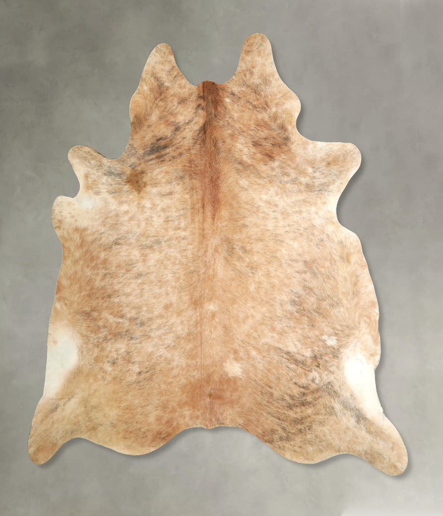 Light Brindle XX-Large Brazilian Cowhide Rug 8'0"H x 7'2"W #A49841 by Hudson Hides