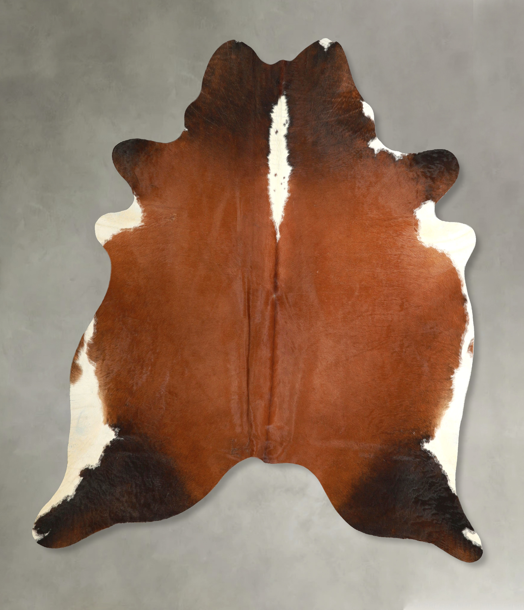 Chocolate and White Cowhide Rug #A49866