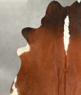 Chocolate and White X-Large Brazilian Cowhide Rug 7'0"H x 6'6"W #A49866 by Hudson Hides