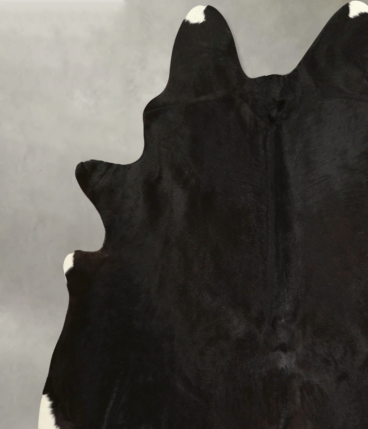 Solid Black Cowhide Rug #A49867